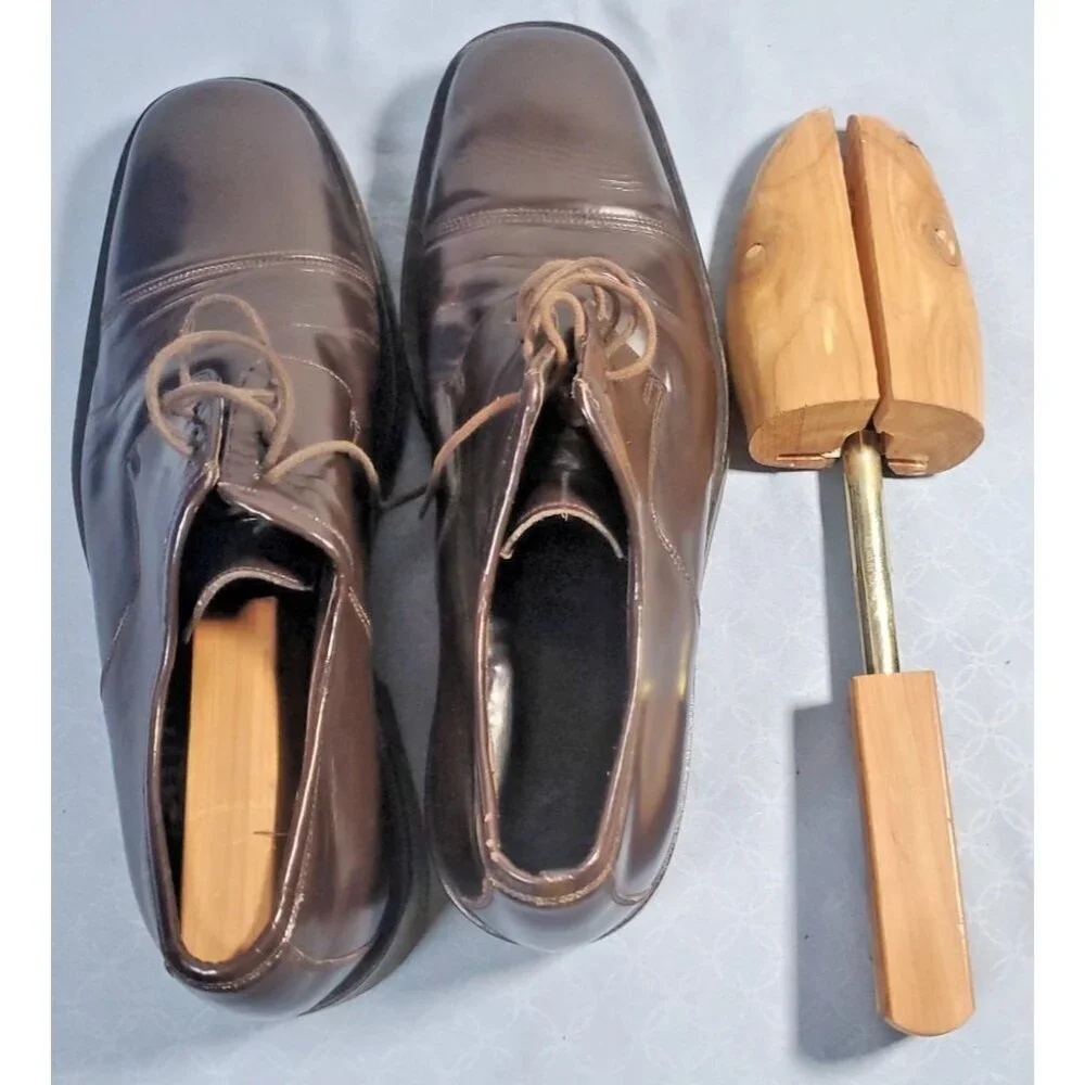 Gucci Brown Leather Lace Up Oxford Dress Shoes Men's Size US 10 EU 43.5 Italy